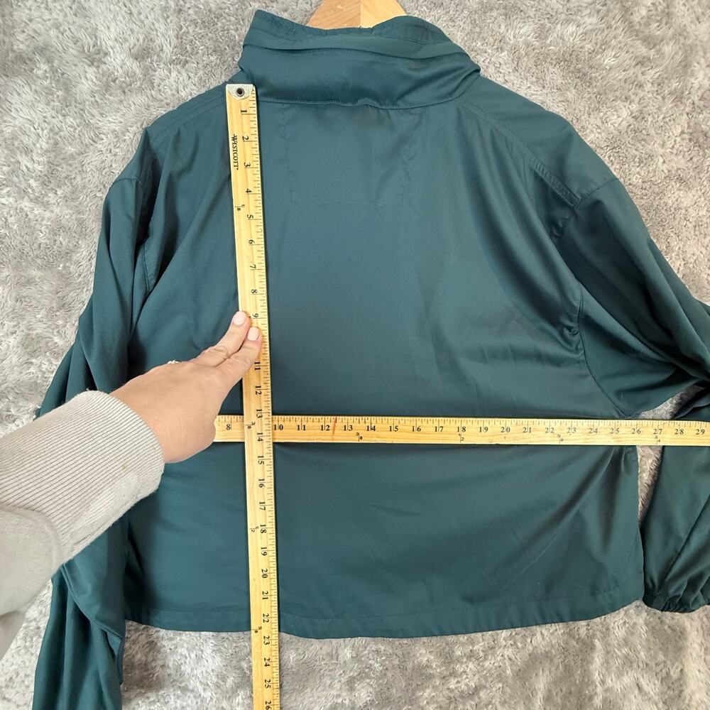 Girlfriend Collective Green Hummingbird 1/2 Zip Windbreaker Jacket Hoodie XL - Picture 11 of 15